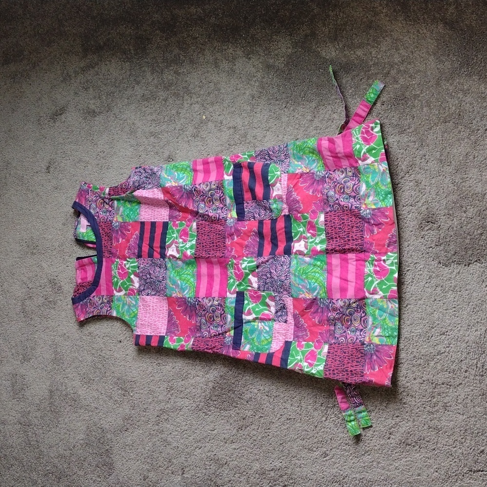 Lilly Pulitzer Multicolor Patchwork Shift Dress Sleeveless SIZE 12